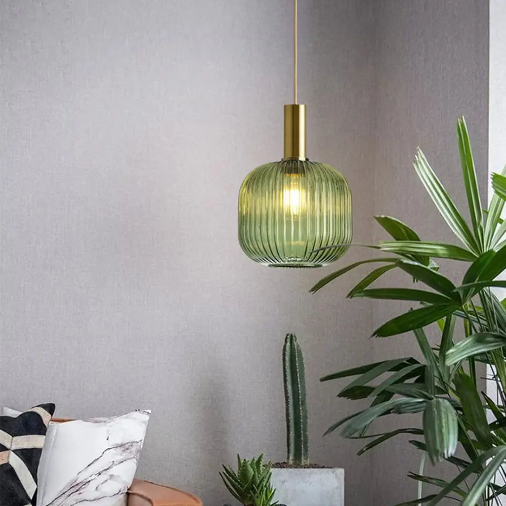 Nordic Retro Restaurant colorful Glass pendant lights| Living room Lamp LED E27 light