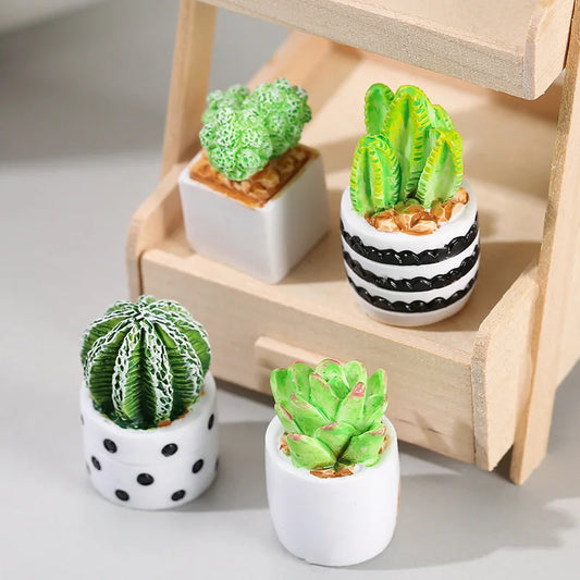 Mini Bedroom Resin Flowerpot| Mini Vase Potted Plant Simulation