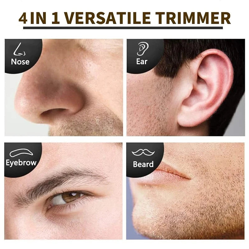 4in1 Rechargeable Nose Trimmer Beard Trimmer for Men Ear Eyebrow Nose Hair