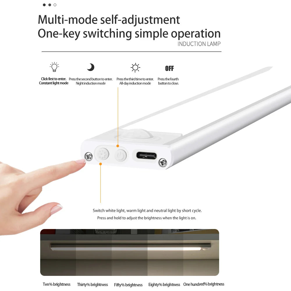 LED Motion Sensor Night Light for Bed