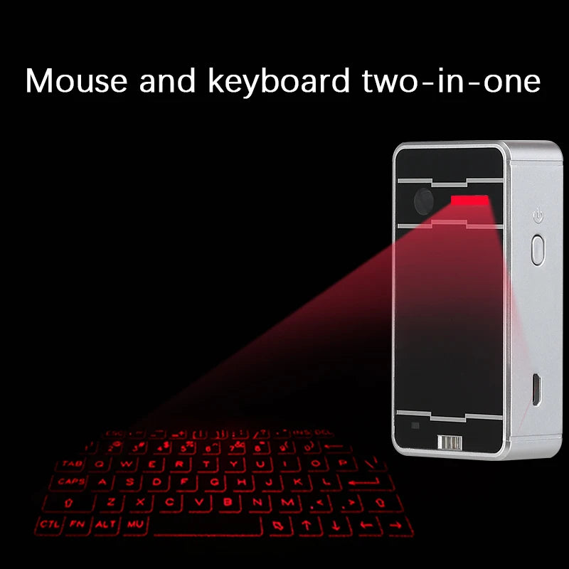 Wireless Portable Bluetooth Virtual Laser Keyboard Projector Keyboard  function For iPhone Tablet Computer