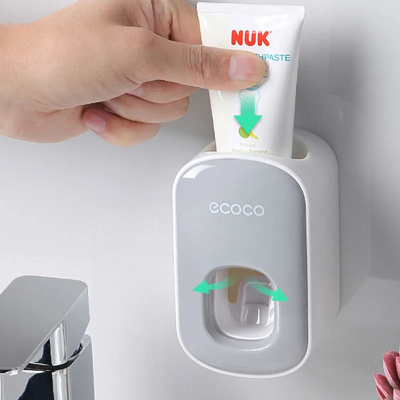 Bathroom Accessories Set Automatic Toothpaste Dispenser Toothpaste Squeezer Wall Mount Holder