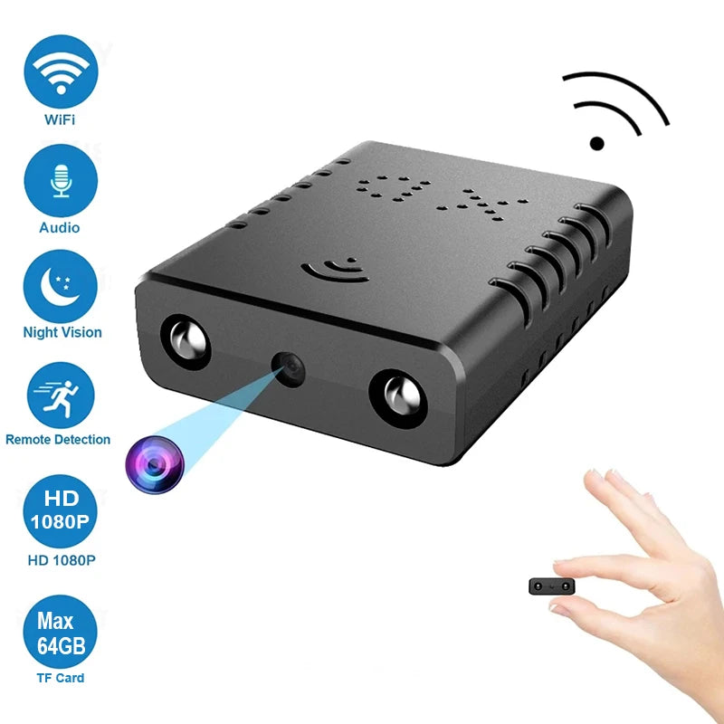 Mini 1080p Hd Wi-Fi Camera With Built-in Microphone and Camera Motion