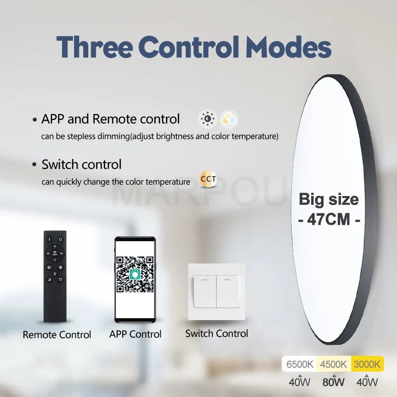 MARPOU Smart LED ceiling lamp with Remote control
