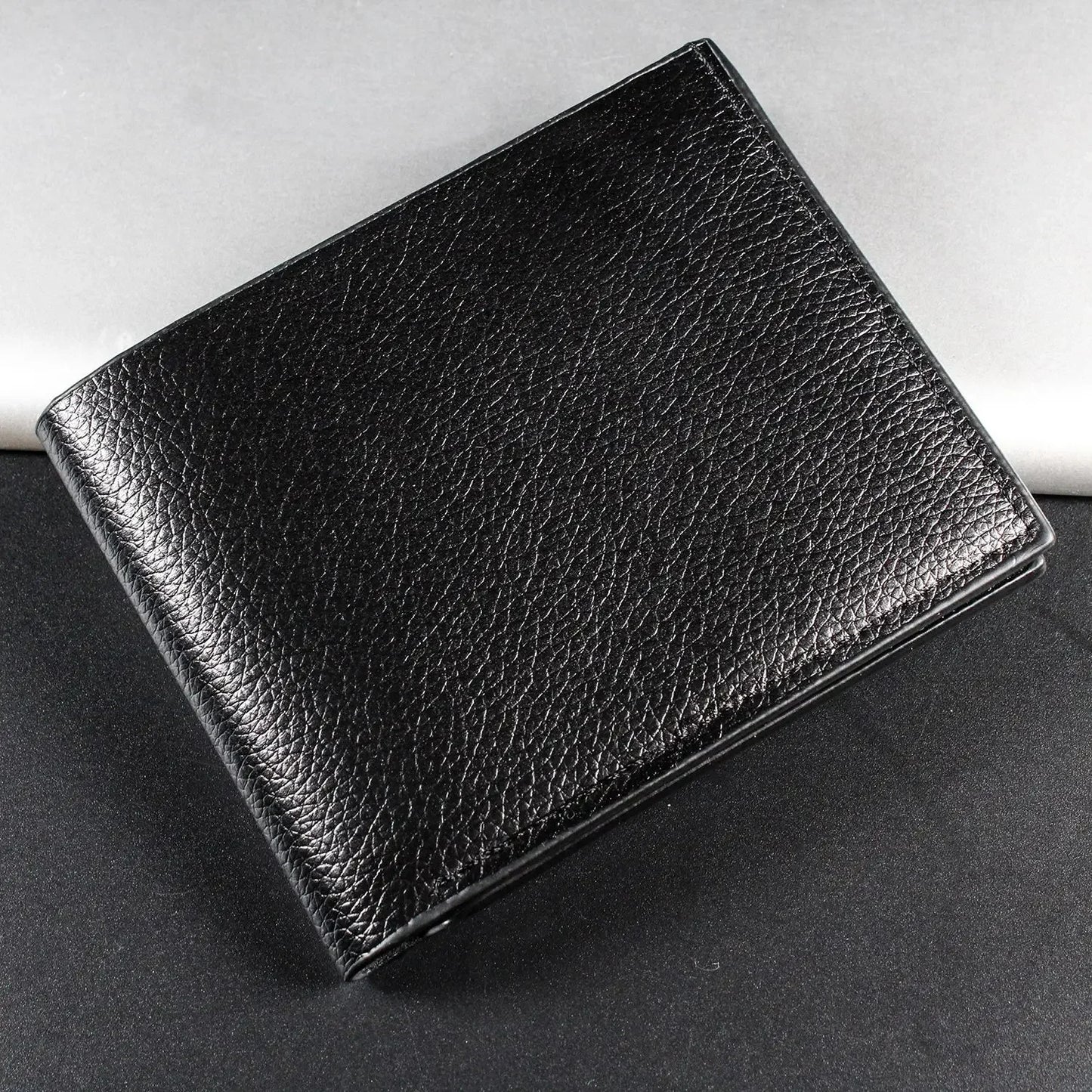 1PC Men's Wallet Genuine Leather Men Wallets Premium Product Real Cowhide Wallets for Man Short Black Walet Portefeuille Homme
