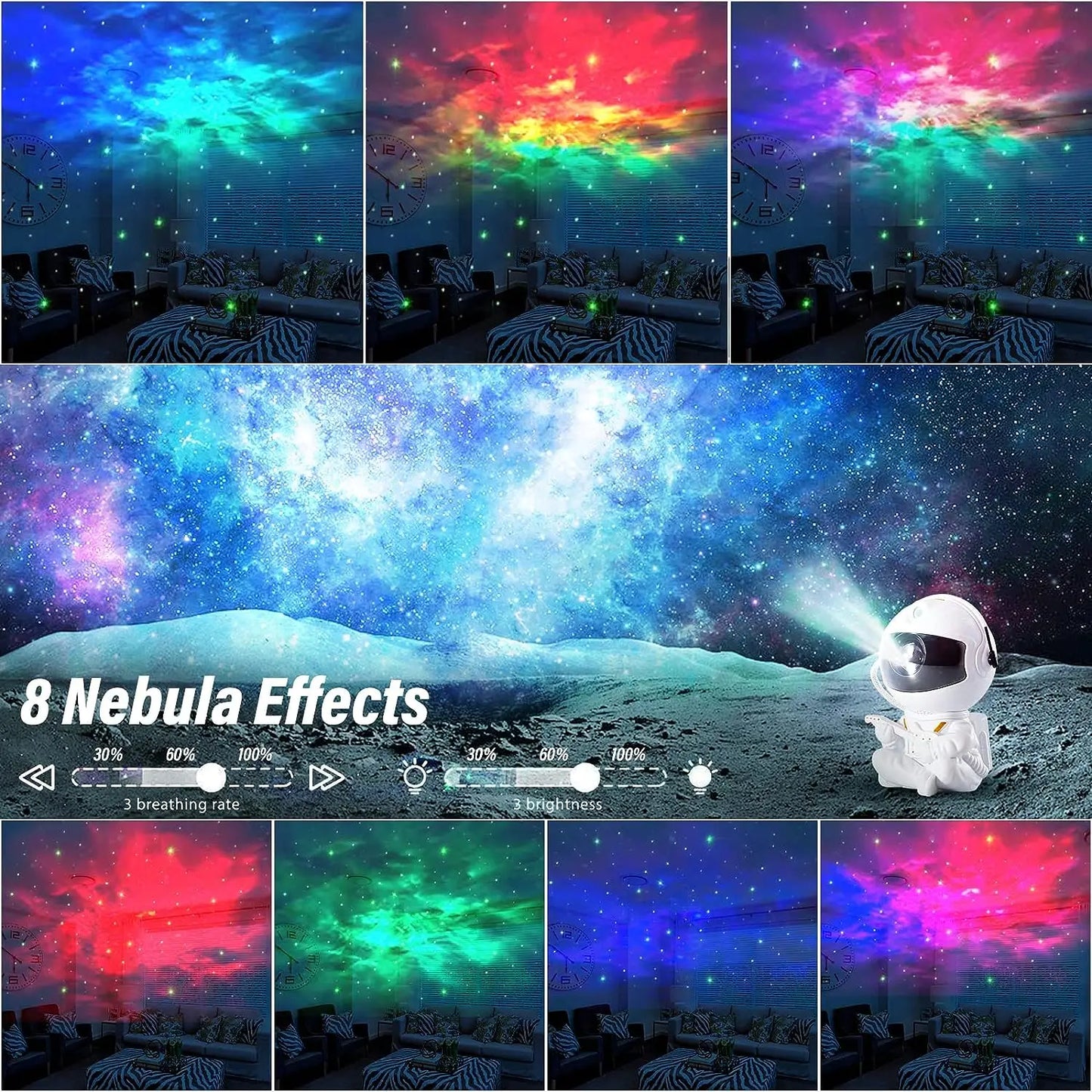 Star Projector Galaxy Night Light Astronaut Space Projector