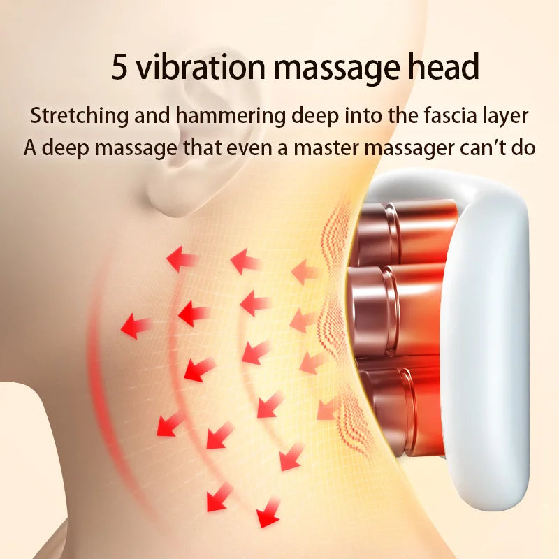 Smart Neck Massage Instrument Portable Shoulder Neck Massage Heating Relieve Pain Muscle