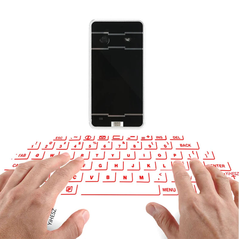 Wireless Portable Bluetooth Virtual Laser Keyboard Projector Keyboard  function For iPhone Tablet Computer