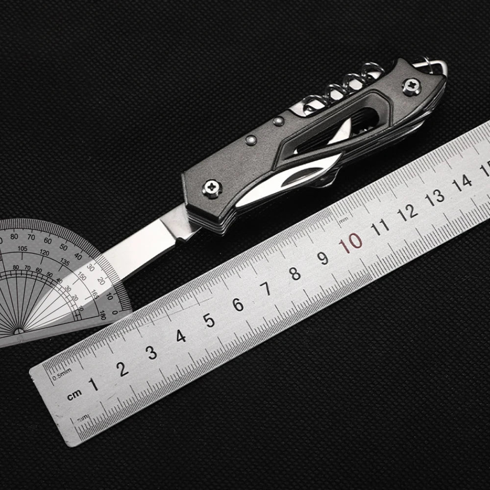 Outdoor Multifunctional Swiss Knife Camp Multitool Bottle Opener Folding Knife Portable Scissors Saw