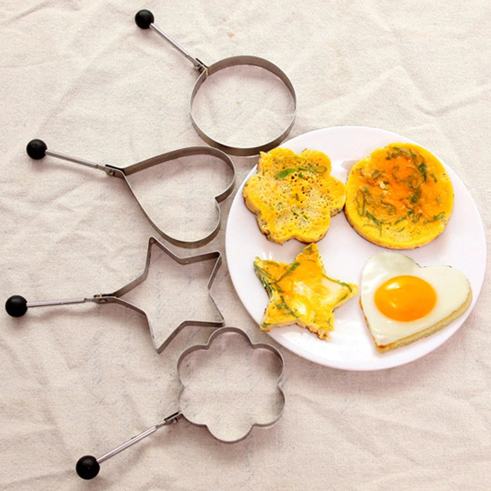 5Pcs Stainless Steel Eggs Rings Mold With Handle