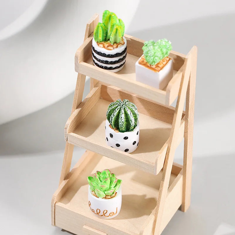 Mini Bedroom Resin Flowerpot| Mini Vase Potted Plant Simulation