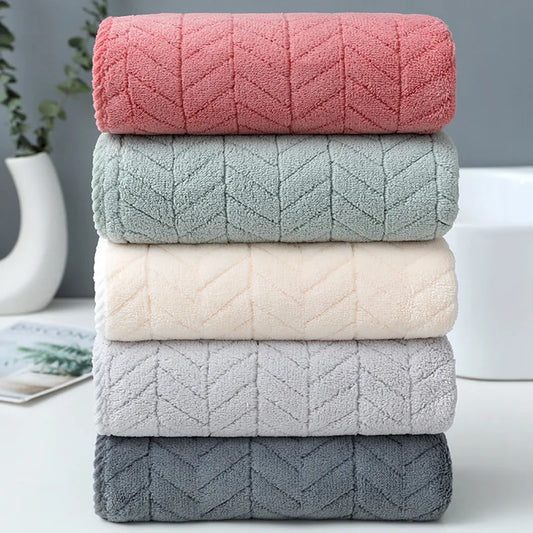 Thickened Coral velvet cotton bath towel increases water absorption